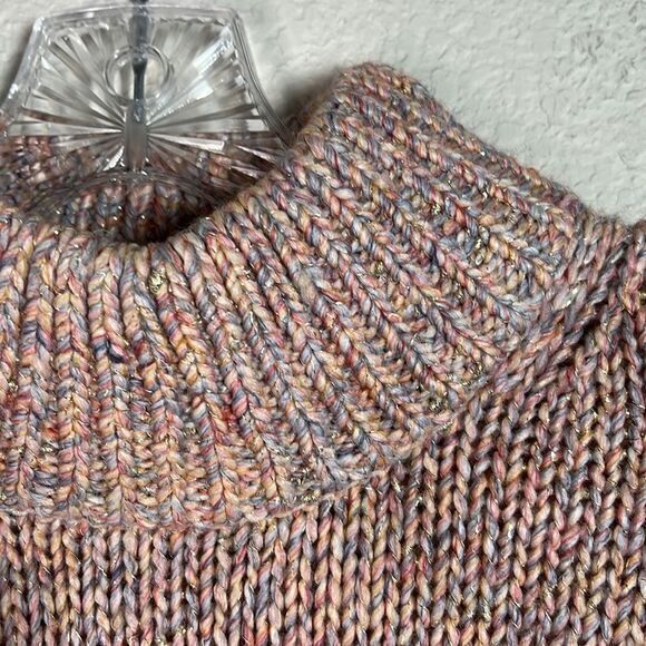 Ann Taylor Petite Multicolor Knitted‎ Ribbed Mock Neck Sweater Womens XSP - Picture 4 of 8